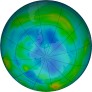 Antarctic ozone map for 2022-07-23